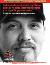 Hoja de datos sobre ca&iacute;das en la construcci&oacute;n