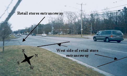 Figure 2 - West side of the retail store entranceway.