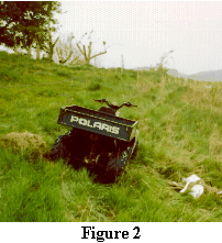 image of the ATV in the pasture with tall grass