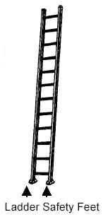image of a ladder's safety feet