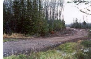 Photo of the road under construction