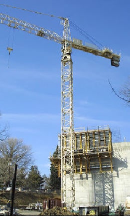 Photo 1 -- Hammerhead crane at site.