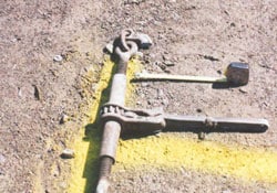Figure 4. Broken binder hook, passenger side