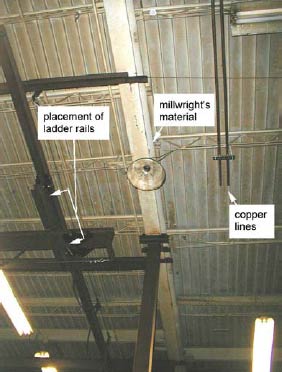 Figure 2 View of the overhead area where the incident took place