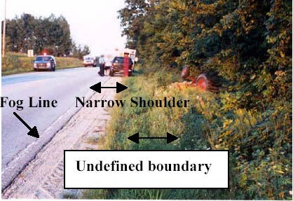 Figure 4.  Photo of the incident site next to the road