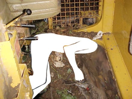 Figure 4. The victim’s position after the rollover.