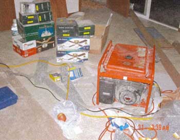Attachment 1. Photo of the gas generator sitting inside the house taken shortly after discovery of the workers.