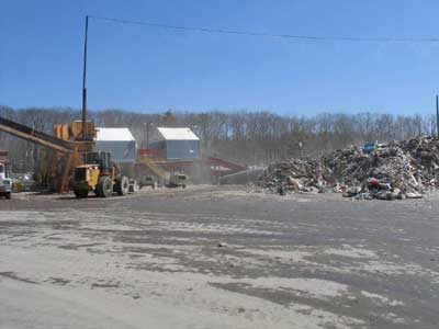Construction debris processing and recycling facility