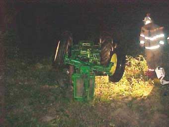 Figure 6. Overturned tractor