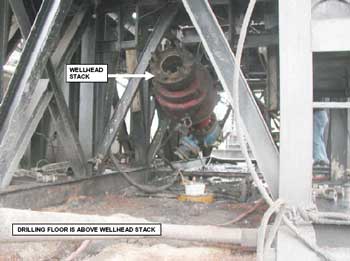 Figure 2. Wellhead stack involved in the incident.