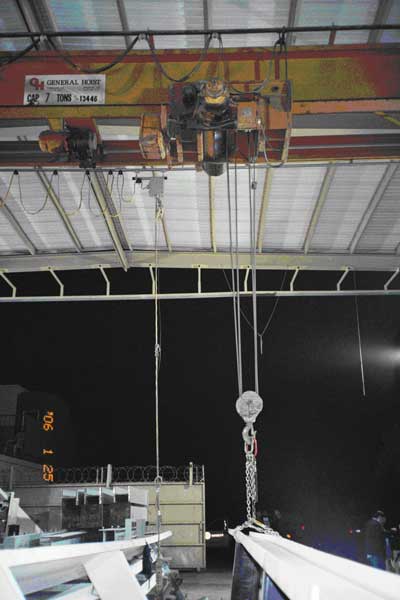 Exhibit 5. A picture of the overhead crane and controls involved the incident.