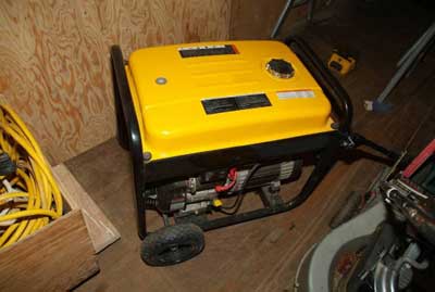 Portable gasoline powered generator involved in the incident.
