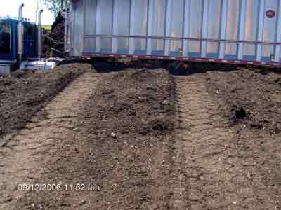 raised loading ramp and tractor trailer