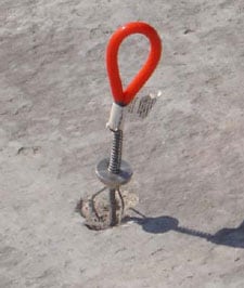 Figure 3. Life line anchor for fall protection lanyard.