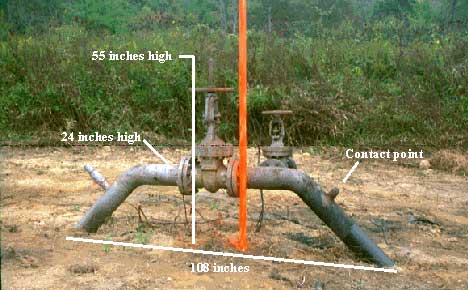 photo of the aboveground valve of the natural gas pipeline
