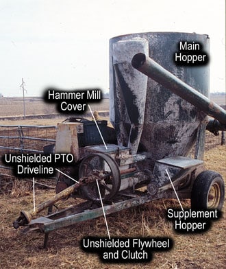 PTO-driven grinder-mixer.
