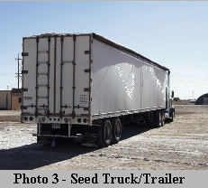 photo of seed truck/trailer