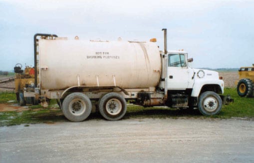 Illustration of water truck used the day of the incident.