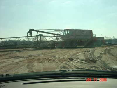 Truck-mounted lattice boom crane involved in the incident 
