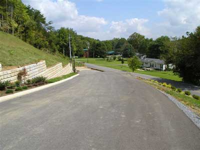Entrance Road and Retaining Wall 3 Months After the Incident.