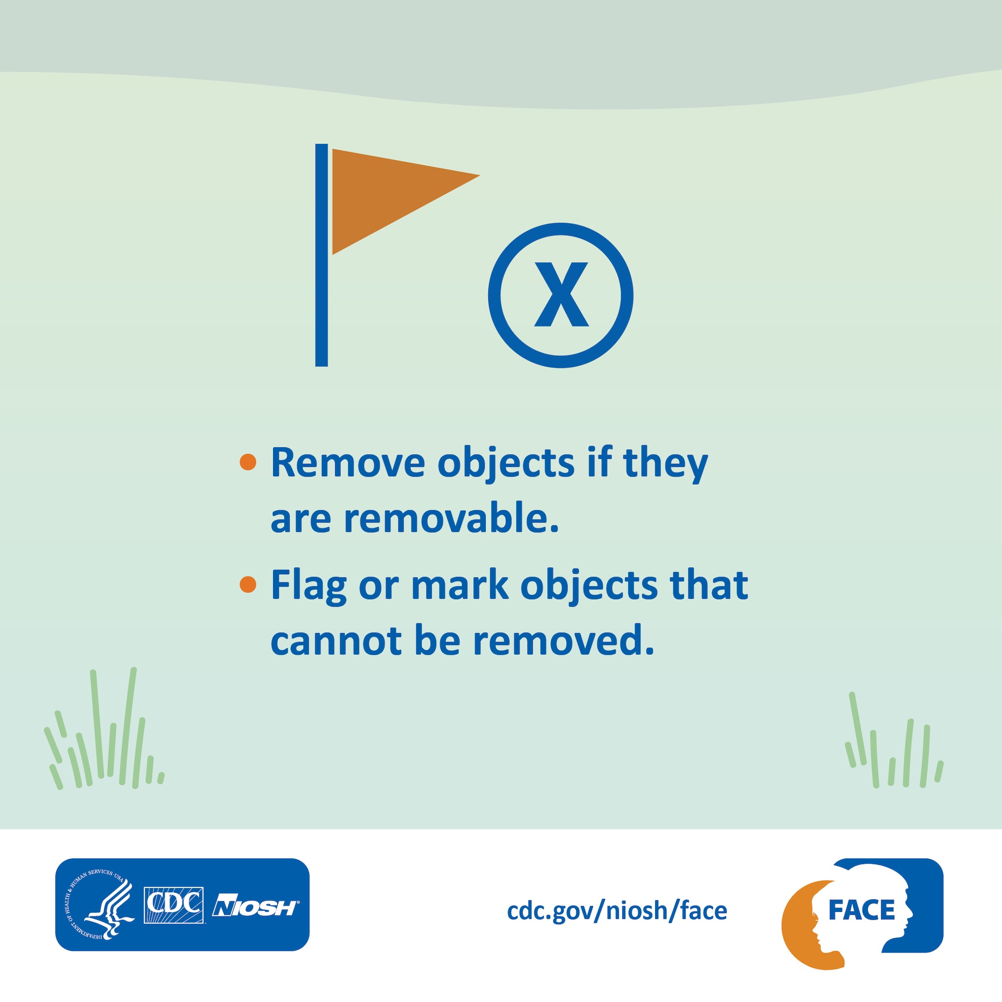 Remove objects if they are removable. Flag or mark objects that cannot be removed.