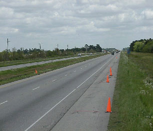 Interstate highway eastbound lanes