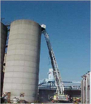 Silo involved in the incident