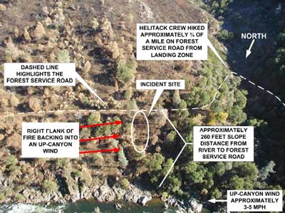Photo 1. Aerial view of incident site.