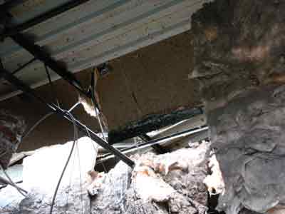ceiling damage after explosion