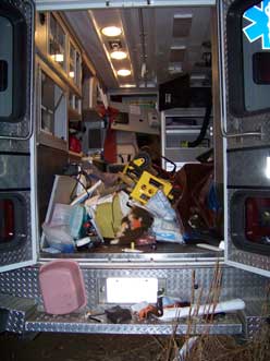 patient compartment after accident.
