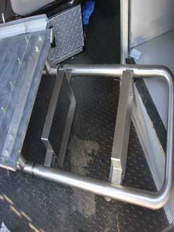 bench seat support rail after accident