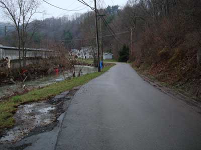 Road after flood