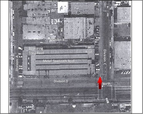 Aerial view of structure
