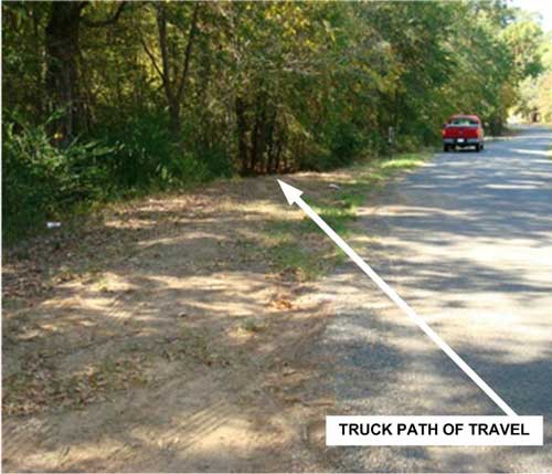 truck path of travel