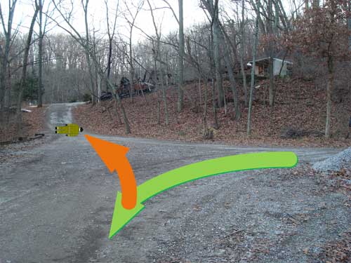 direction arrows and victim location