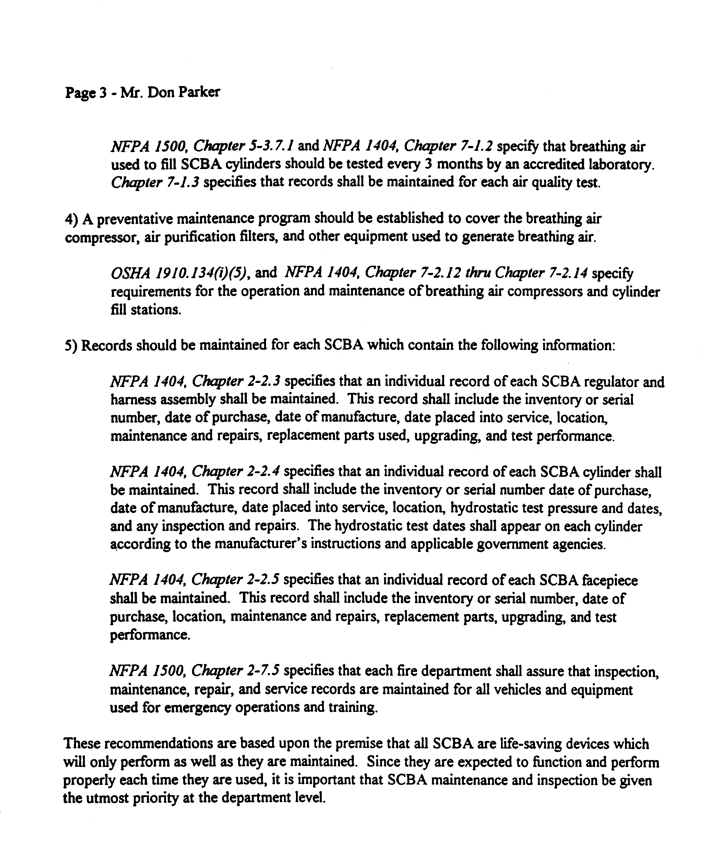 Letter, page three