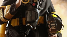 firefighter with gear