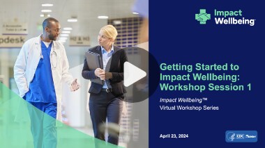 Thumbnail for Getting Started to Impact Wellbeing: Workshop Session 1 with a video play button icon in the center.