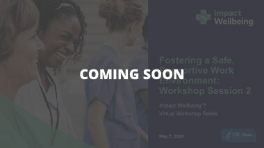 Thumbnail for second Impact Wellbeing workshop, overlaid with “Coming soon.”