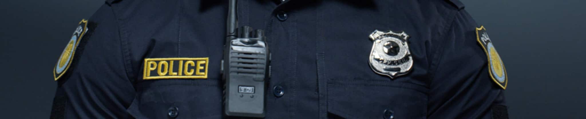 Police badge and radio