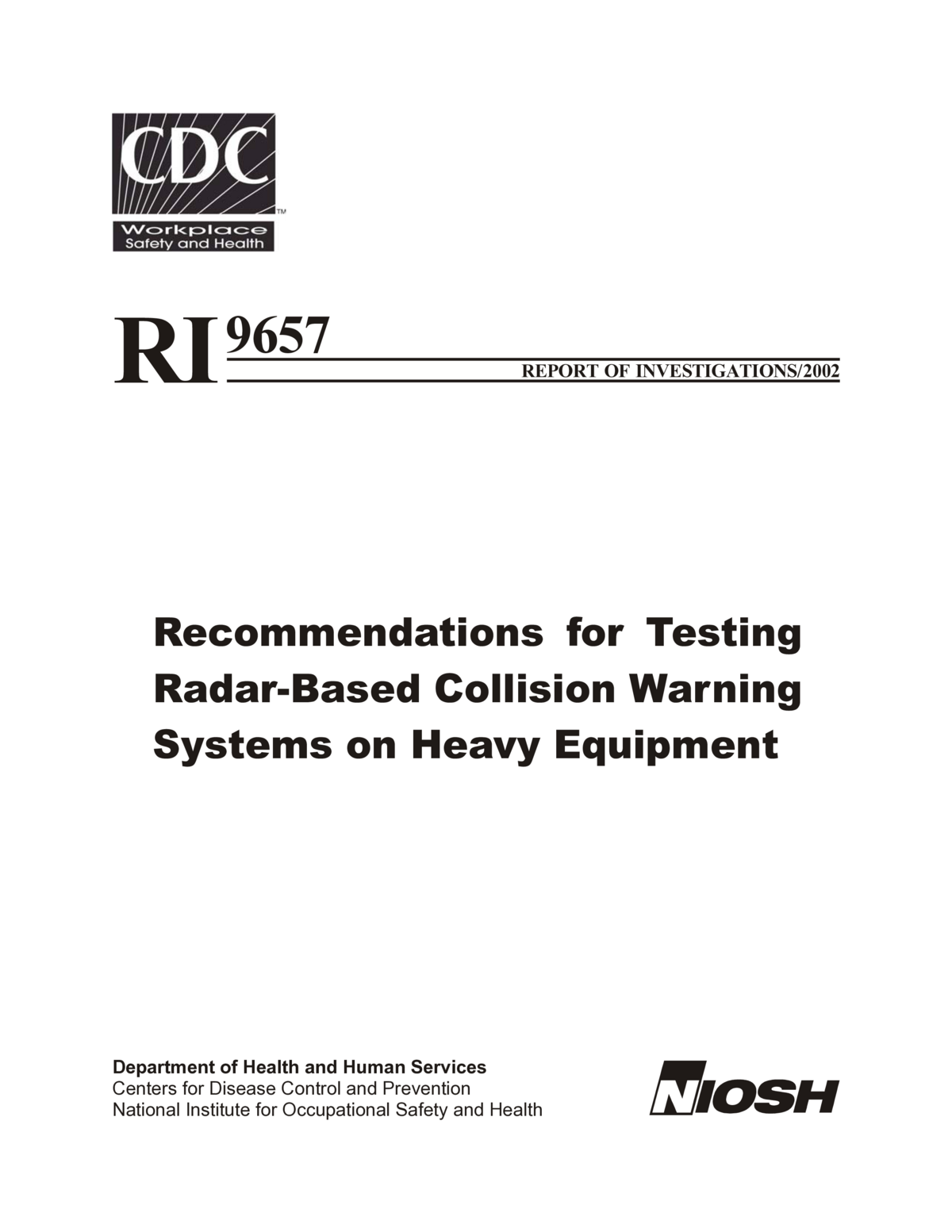 Recommendations For Testing Radar-Based Collision Warning Systems On ...