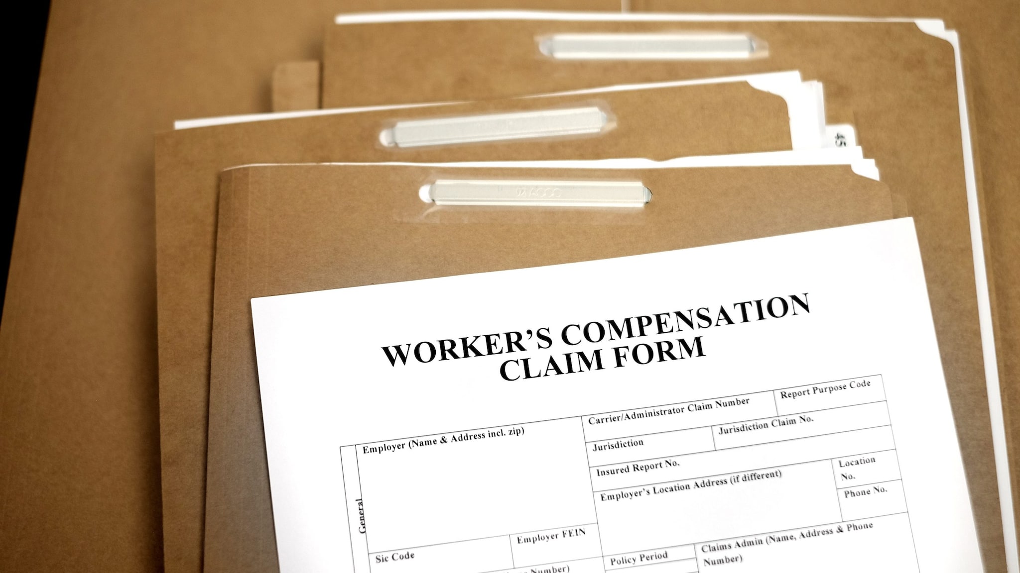 image of a worker compensation claim form. Image by Getty Images.