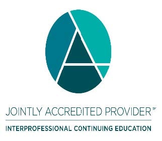 green and blue graphic that says Jointly Accredited Provider - Interprofessional Continuing Education
