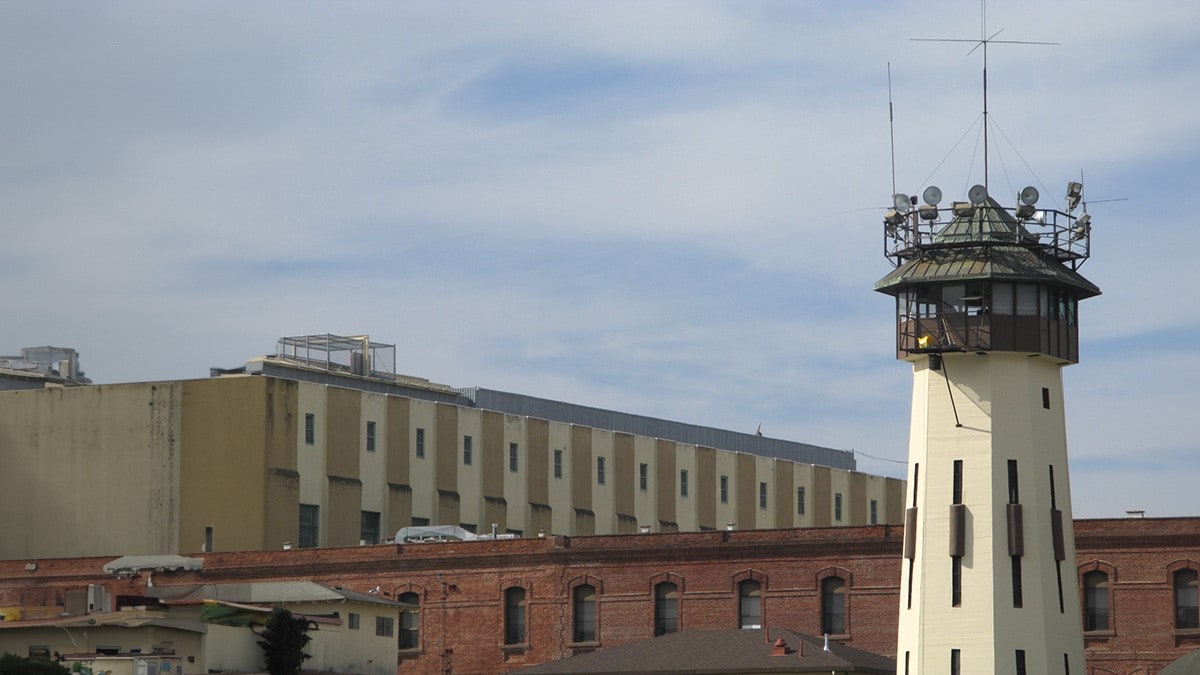 Guard tower at a prison.