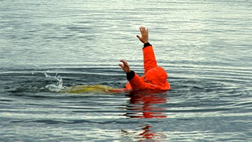A simulated man overboard event in the waters around Sitka, AK for the NIOSH video: Man Overboard Prevention and Recovery.