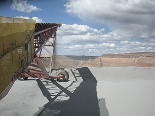 Conveyor at metal mine