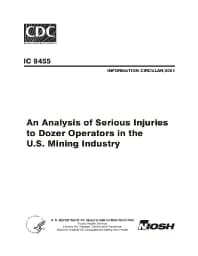 Image of publication An Analysis of Serious Injuries to Dozer Operators in the U.S. Mining Industry