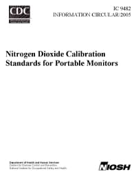Image of publication Nitrogen Dioxide Calibration Standards for Portable Monitors