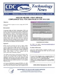 Image of publication Technology News 510 - HazCom Helper - OSHA Version: Compliance Tool For OSHA Rule 29 CFR 1910.1200