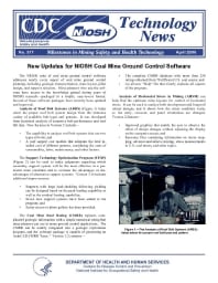 Image of publication Technology News 517 - New Updates for NIOSH Coal Mine Ground Control Software